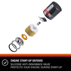 K&N Premium Oil Filter:Designed to Protect your Engine: Compatible with Select