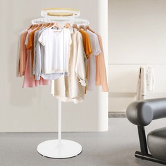 Round Clothing Display Rack Floor-standing Garment Hanging Rack 23.6*55.1inch US