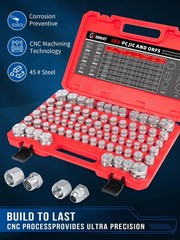 Hydraulic Cap and Plug Kit 160 PC JIC and ORFS 37° Dash Sizes 4 6 8 10 12 16