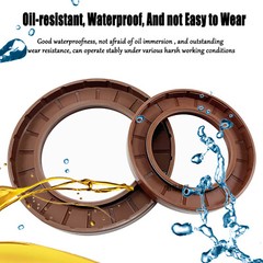 Oil Seal Metric Size Rotary Shaft Seal 22 to 26mm Inner diameter FKM Rubber 70