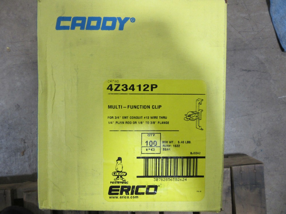 (100) Erico Caddy 4Z3412P Multi Function Clip for 3/4″ EMT NEW!!! Fresh Stock