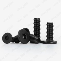 Black 304 Stainless Steel Allen Hex Socket Utrathin Flat Head Screws M2 M3 M4 M5
