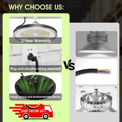10 Pack 300W UFO LED High Bay Light Industrial Factory Warehouse Shop Commercial