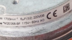 EBMPAPST R2E220-AA43-E4 115VAC MOTORIZED IMPELLER FAN||0.77A/87W||220X63MM||#1