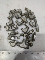 SWAGELOK large lot .. AS IN PICTURE .. 150 + FITTINGS ELBOWS, Ts, UNIONS,