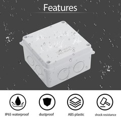 Water Resistant Dustproof ABS Plastic Junction Box Electrical Enclosure White
