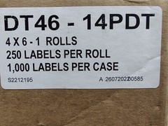 4″ x 6″ White Direct Print Thermal Labels, 250 per roll (16 Rolls per Carton)