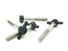 1/4″- 20 Tee Thumb Screws w Wing Knob USA Made SS 6 Lengths 4 per package