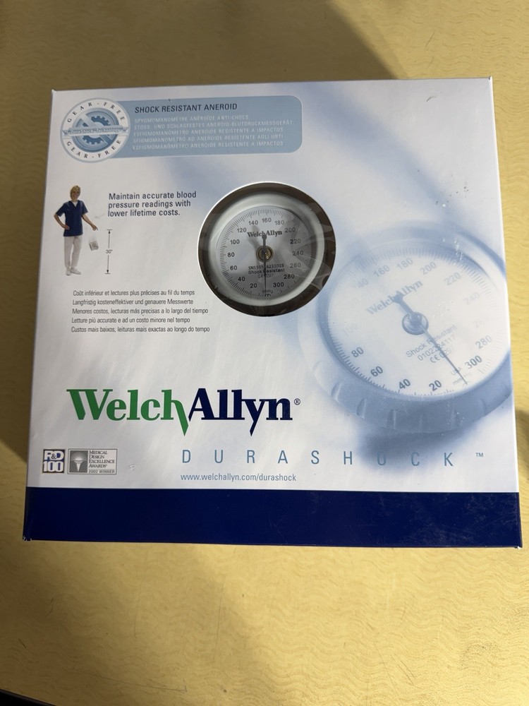 Welch Allyn Durashock DS44-11C Adult Blood Pressure Cuff & Case Sphygmomanometer