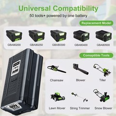 2PS 5.0ah Replacement PRO 80Volt Battery GWL1840 For GBA80200 GBA80400 Battery