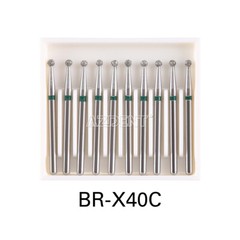 8Types AZDENT Dental Diamond Burs Stainless Steel Ball Round FG XL FG 1.6mm 25mm