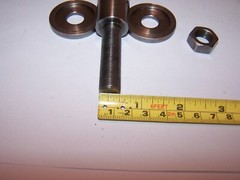 Motor Arbor 3 1/2” Length, 1 7/8″ Treads, 1/2″x 20TPI Threads, Adapter, #P453
