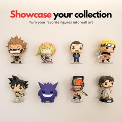 Modern JP Adhesive Display Shelf for Funko Pop Figures (8-Pack) – Clear