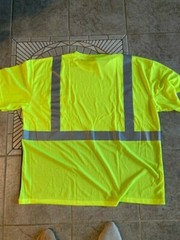 New Radians Size 4XL High Vis Yellow/Gray Black Mesh Short Sleeve Shirt NWT