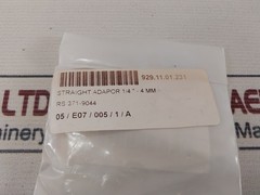Pack of 4X RS 371-9044 Straight Adaptor 1/4″-4 MM [1 Pack = 4pcs]