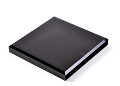 Black Acrylic Square Beveled Display Base, 6″ W x 6″L x 1/2″ H