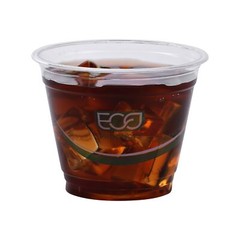 ECO PRODUCTS GreenStripe Clear Compostable 9oz PLA Plastic Cups, Case of 1000…
