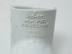 Spears 406-010 Elbow Fitting 1″ PVC SCH 40 90 deg Used