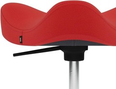 Varier Move Tilting Saddle Stool, Height Adjustable Gaslift, Red/Black