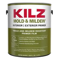 Kilz L204611 Mold & Mildew Primer Sealer & Stain Blocker, Interior & Exterior,