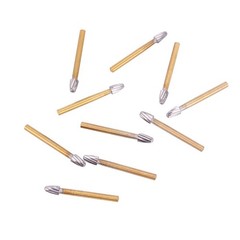 10Pcs Dental Tungsten Carbide Burs Trimming & Finishing Egg Football Bur FG 7408