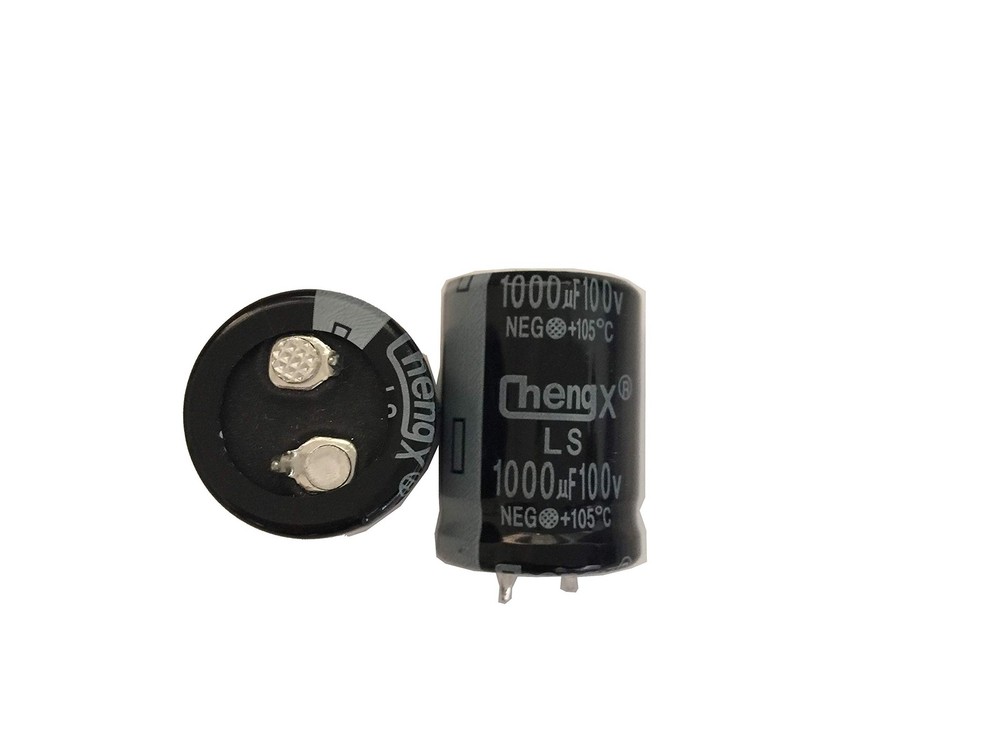 2 PCS Snap In Capacitors 1000uF 100V 22x30mm Electronic Component Parts Base