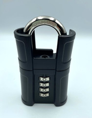 FJM Security SX-875 4-Dial Combination Padlock Shrouded Shackle Blk New