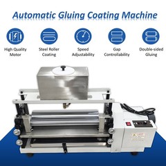 Double-sided Automatic Gluing Coating Machine Gluing Pasting Paper Leather 110V