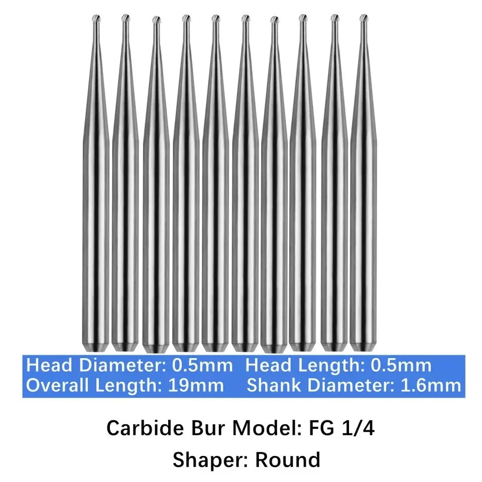 Dental Surgical Tungsten Steel Carbide FG Bur Burr Drill High Speed Handpiece