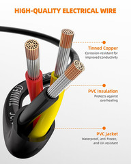 18 Gauge Wire 3 Conductor Tinned Copper PVC Cable IP68 Waterproof Flexible Low