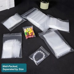 Small Plastic Bags Mini Zip Lock Bags for Jewelry Pill Candy Assorted 500 Pcs