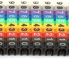 Wire Number Labels, 0.2 X 0.1In Colorful Wire Number Tube Cable Marker, Digital