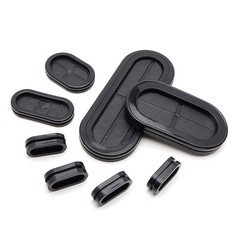 Oval Blanking Rubber Grommet Firewall Blind Hole Plug Electrical Wiring Gasket