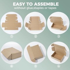 Golden State Art 6x4x2 inches Shipping Boxes Pack of 26 Brown Corrugated Card…