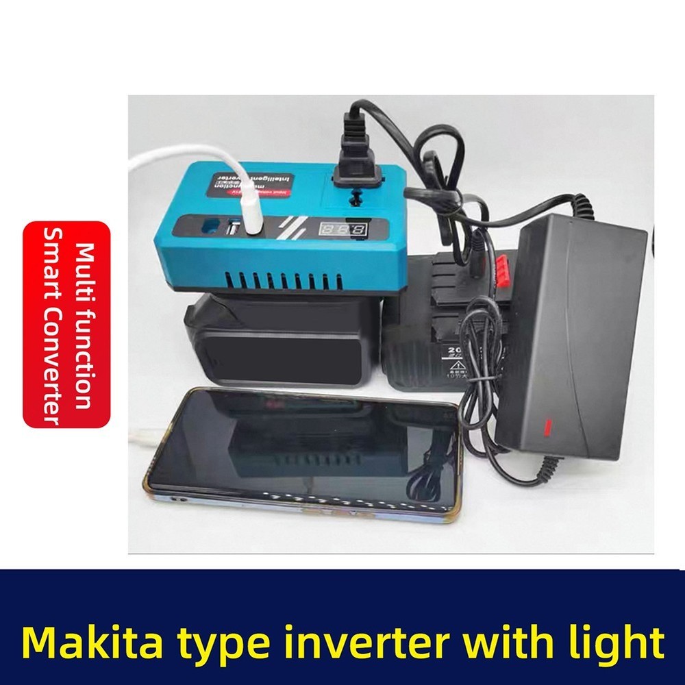 1821V Battery Inverter Converter 21V to 110 127 220 Volt with USB