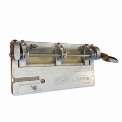 Heavy Duty 3 Three Hole Punch Vintage Office Equip GBC Bates Hummer Adjustable