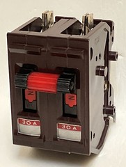 Wadsworth A230NI 30 Amp 2 Pole 2P Type A Metal Foot / Tabs Breaker A230