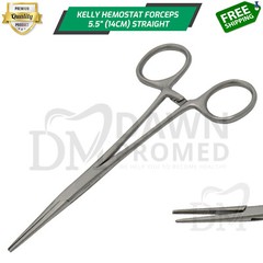 Kelly Hemostat Forceps 5.5″ Straight Fishing Plier Locking Clamps German Grade