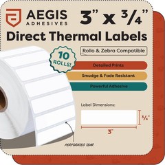 – 3″ X 0.75″ Direct Thermal Labels (20400 Count, 12 Rolls) – Inventory Barcod…