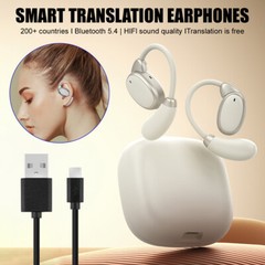 150 Language Translator Earbuds Device Wireless Bluetooth 5.4 Two-Way Translator