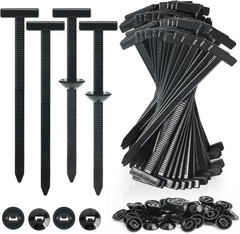 50PCS Universal Nylon Cable Tie Buckle Zip Tie, Self-Locking Push Pin Rivet Fast