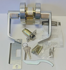 Commercial & Residential Standard-Duty Entry Door Lever/Lock – Saturn Satin Chro