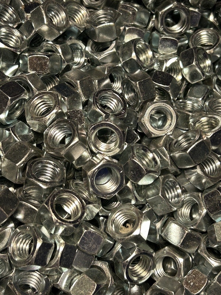 Qty 100 1/2″-13 Grade 5 Finished Hex Nuts Zinc CR+3 RoHS Compliant 1/2 in. Nut
