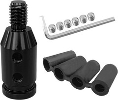 Universal Car Gear Shift Knob Adapter for Non-Threaded Manual Shi Color: Black