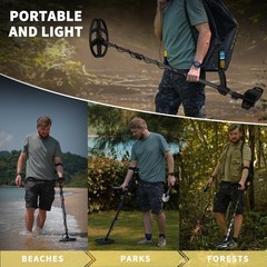 Metal Detector for Adults, Professional Foldable Waterproof Metal Detector wi…
