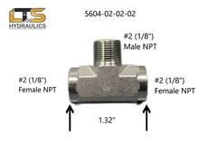 5604-02-02-02 Zinc Plated Steel Pipe Adapter 1/8″ FNPT x 1/8″ MNPT x 1/8″ FNPT