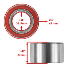 DAC3055W DAC30550032-2RS PW30550032 Double Row Ball Bearings Sealed 30x55x32