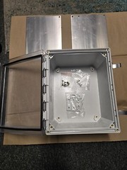 Fibox Polycaronate Wall Mount Electrical Enclosure with Clear Cover 10x8x6
