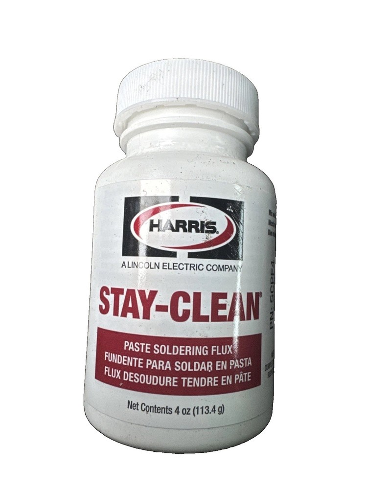 Harris – SCPF4 – Stay-Clean Paste Flux 4 Oz Brush Cap Bottle Soldering Plumbing
