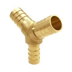 3/8″x3/8″x1/4″ Brass Reducing Y 3-Way Union Hose Barb Fitting for Air Fuel